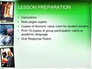 LESSON PREPARATION