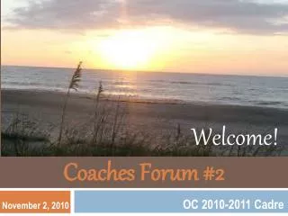 Coaches Forum #2