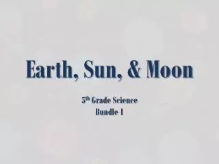 Earth, Sun, &amp; Moon