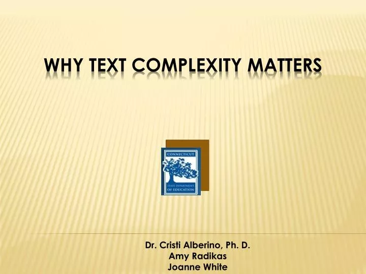 why text complexity matters