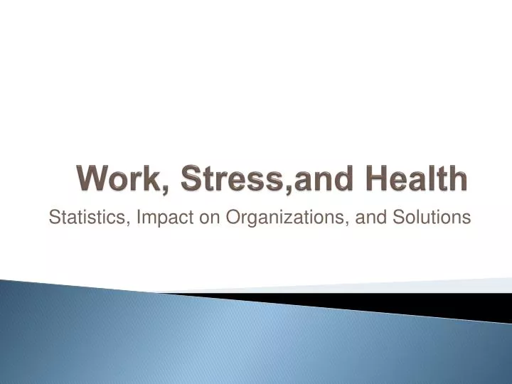 work stress and health