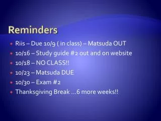 reminders