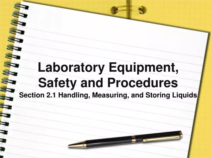 laboratory equipment safety and procedures