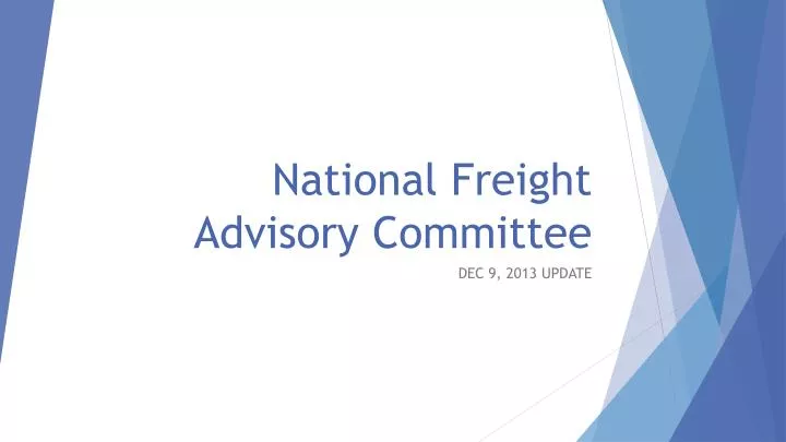 national freight advisory committee