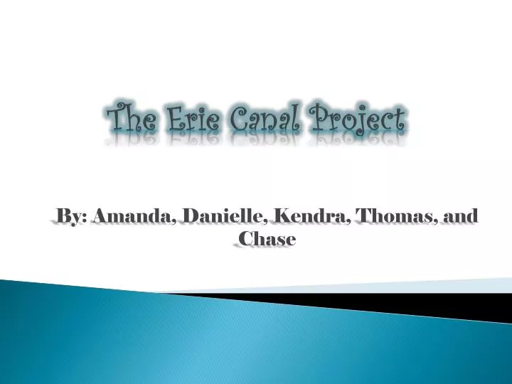 the erie canal project