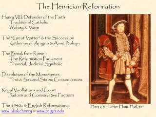 The Henrician Reformation