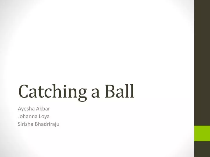 catching a ball