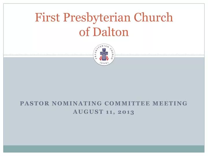 first presbyterian church of dalton