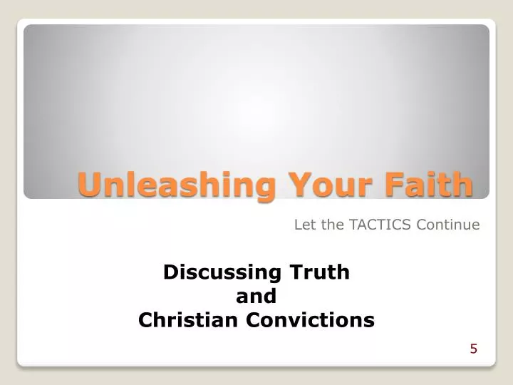 unleashing your faith