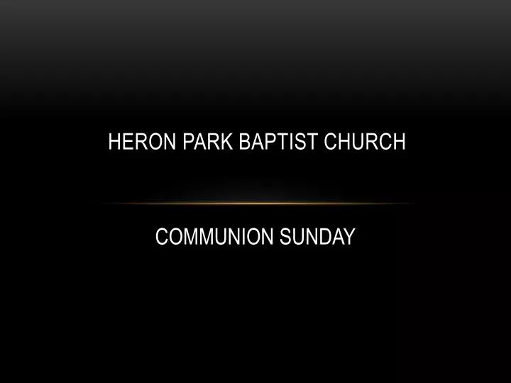 heron park baptist church