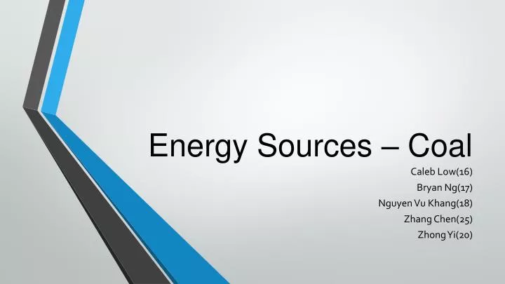energy sources coal