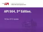 API S64, 3 rd Edition.
