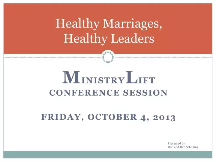 healthy marriages healthy leaders