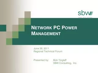 Network PC Power Management