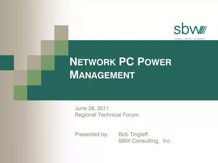 network pc power management