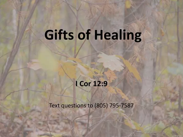 gifts of healing