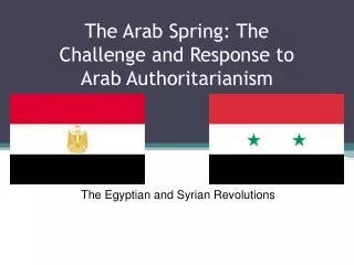 The Arab Spring: The Challenge and Response to Arab Authoritarianism