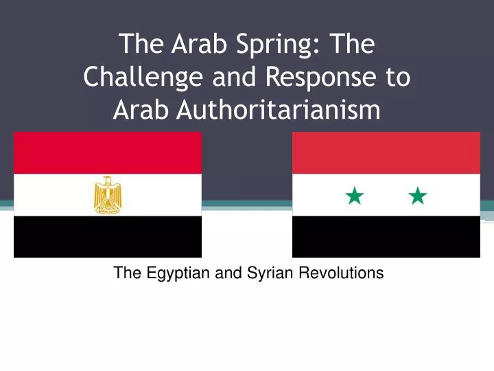 the arab spring the challenge and response to arab authoritarianism