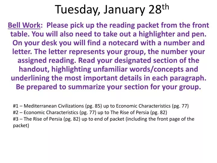 tues day january 28 th
