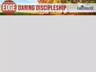 Ben Marquez Director of Discipleship bmarquez@eastminster 316.737.6383