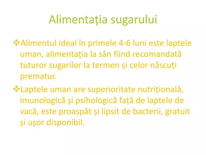 alimenta ia sugarului