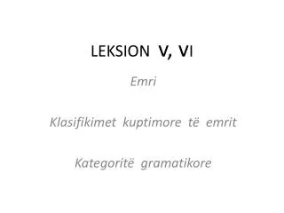 leksion v v i