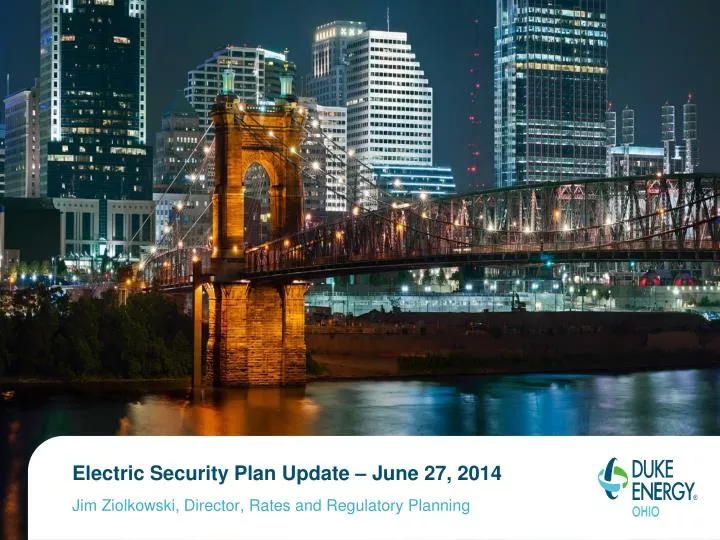 electric security plan update june 27 2014