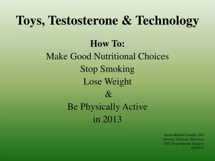 toys testosterone technology