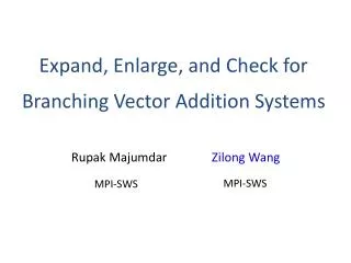 Expand, Enlarge, and Check for Branching Vector Addition Systems