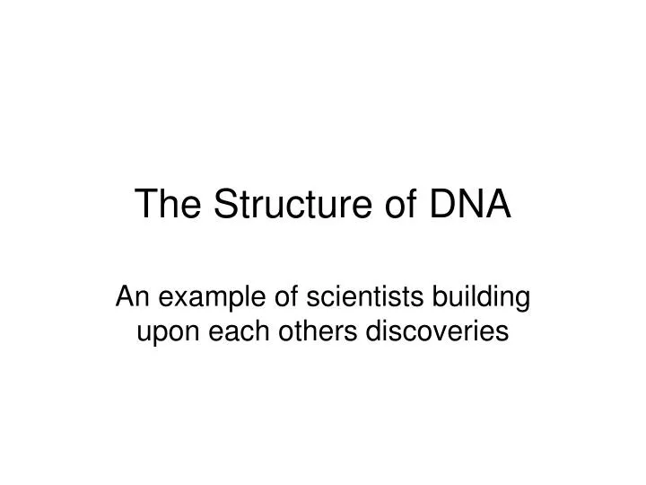 the structure of dna