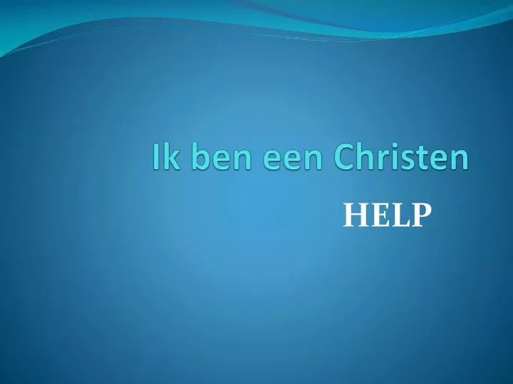 ik ben een christen