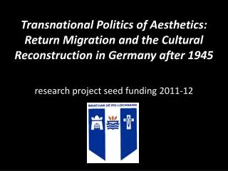 research project seed funding 2011-12