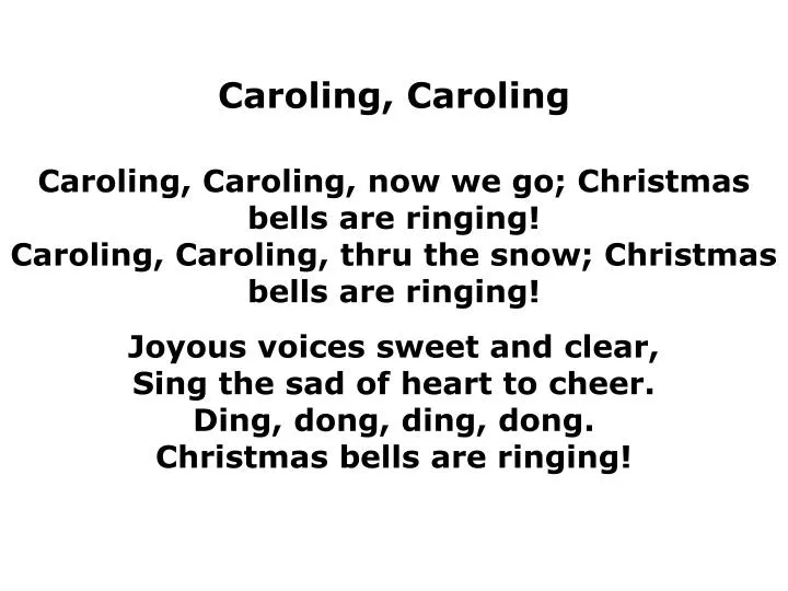 caroling caroling