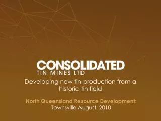 North Queensland Resource Development: Townsville August, 2010