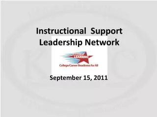 Instructional Support Leadership Network