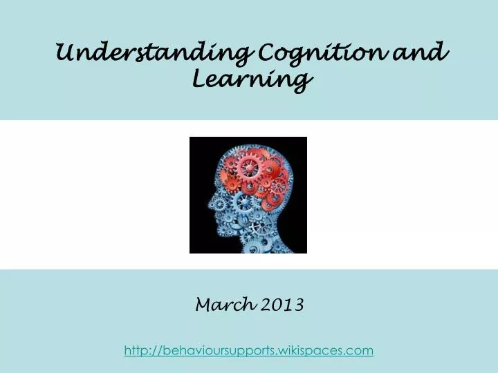understanding cognition and learning