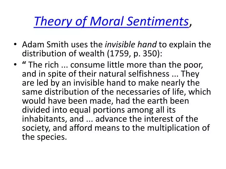 theory of moral sentiments