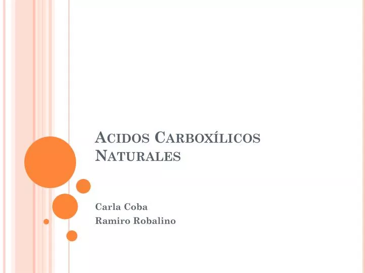 acidos carbox licos naturales