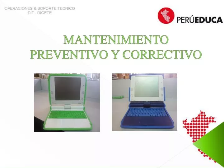 mantenimiento preventivo y correctivo