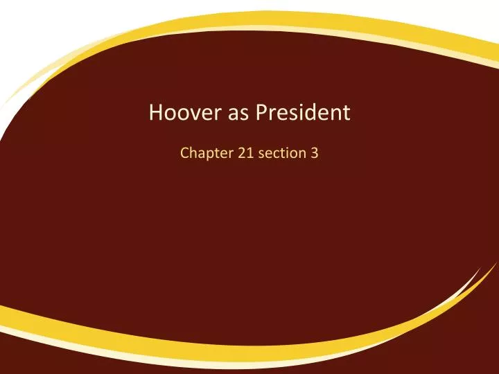 hoover as president