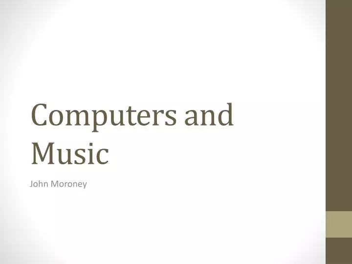 computers and music