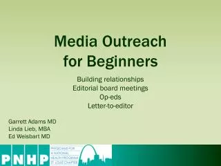 Media Outreach for Beginners