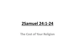 2Samuel 24:1-24