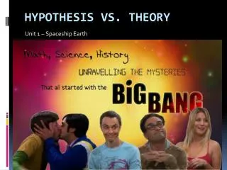 Hypothesis vs. Theory