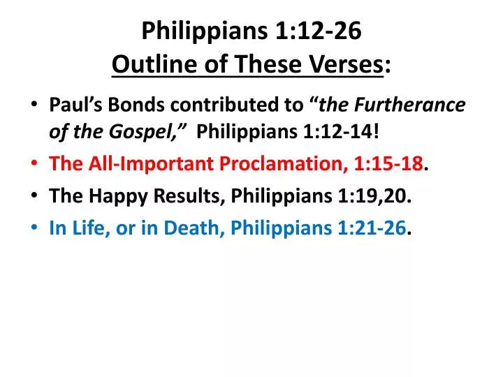 philippians 1 12 26 outline of these verses