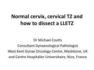 Normal cervix , cervical TZ and how to dissect a LLETZ