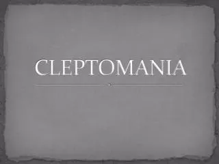 cleptomania