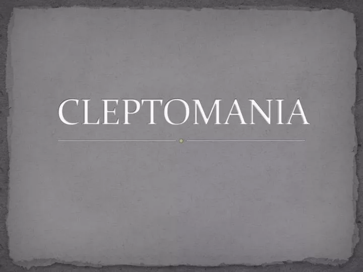 cleptomania