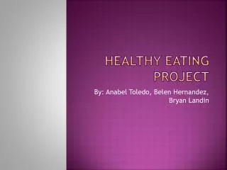 Healthy Eating Project
