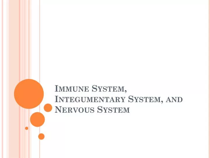 immune system integumentary system and nervous system